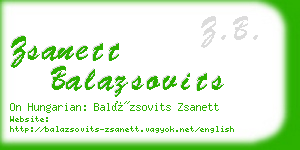 zsanett balazsovits business card
